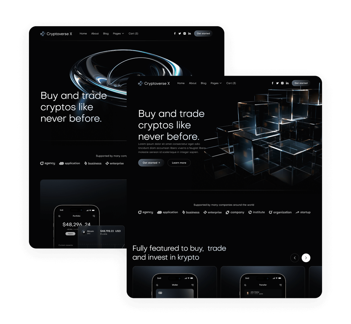 Cryptoverse X - Pages Included - Crypto Webflow Template