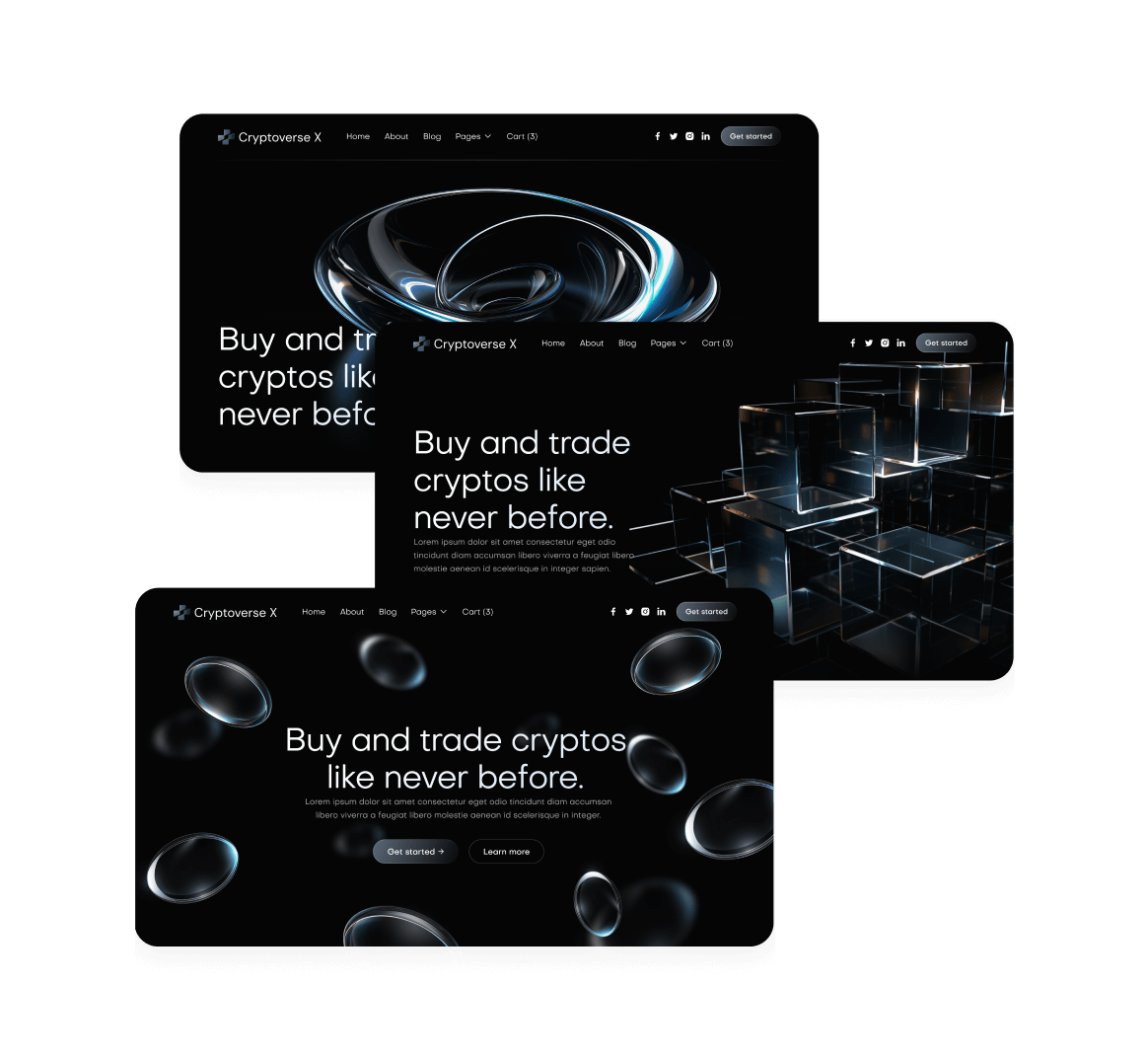 Cryptoverse X - Sections Included - Crypto Webflow Template
