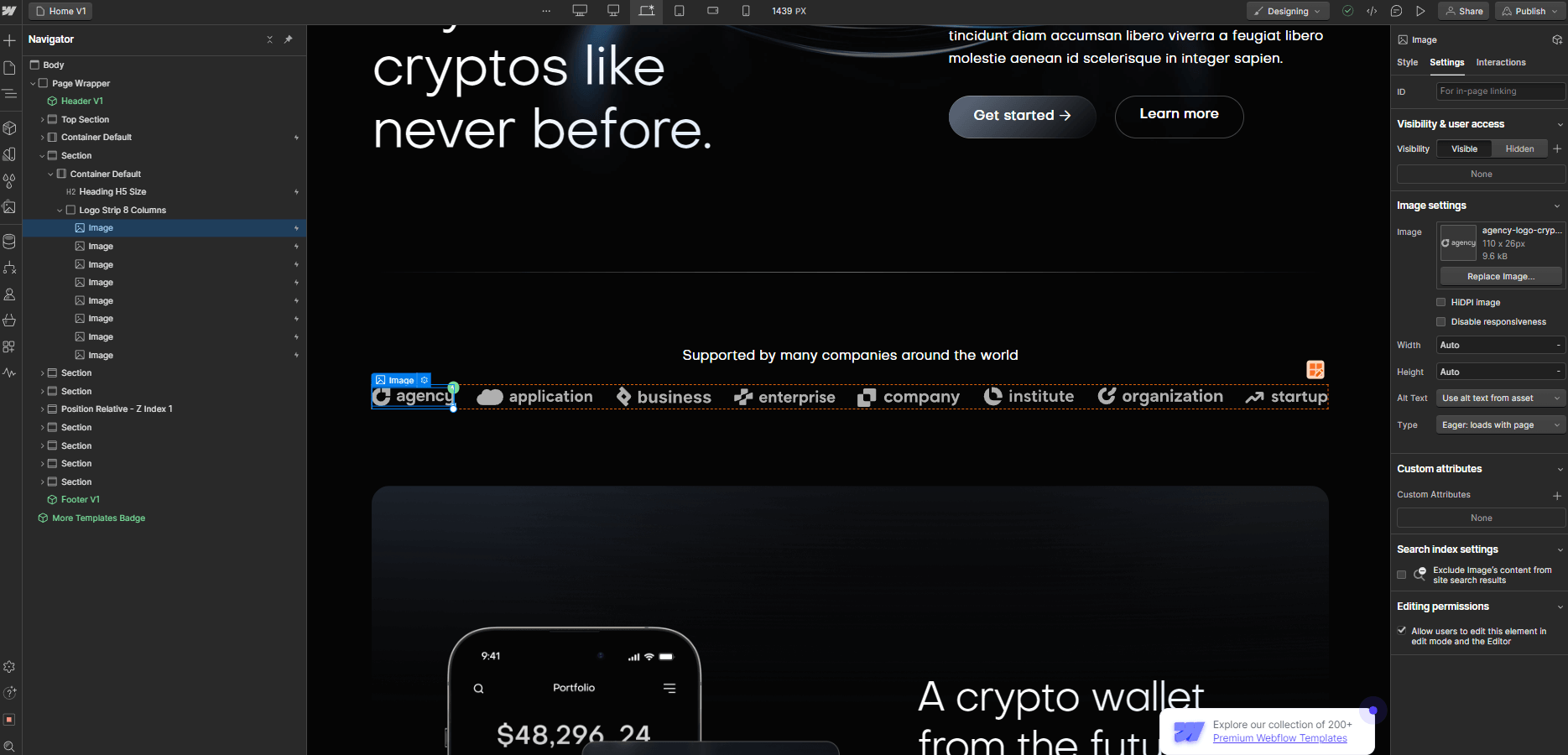 Graphic and Icons - Cryptoverse X  Webflow Template